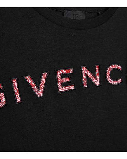 givenchy-h15279-09b-Black Logo T-Shirt