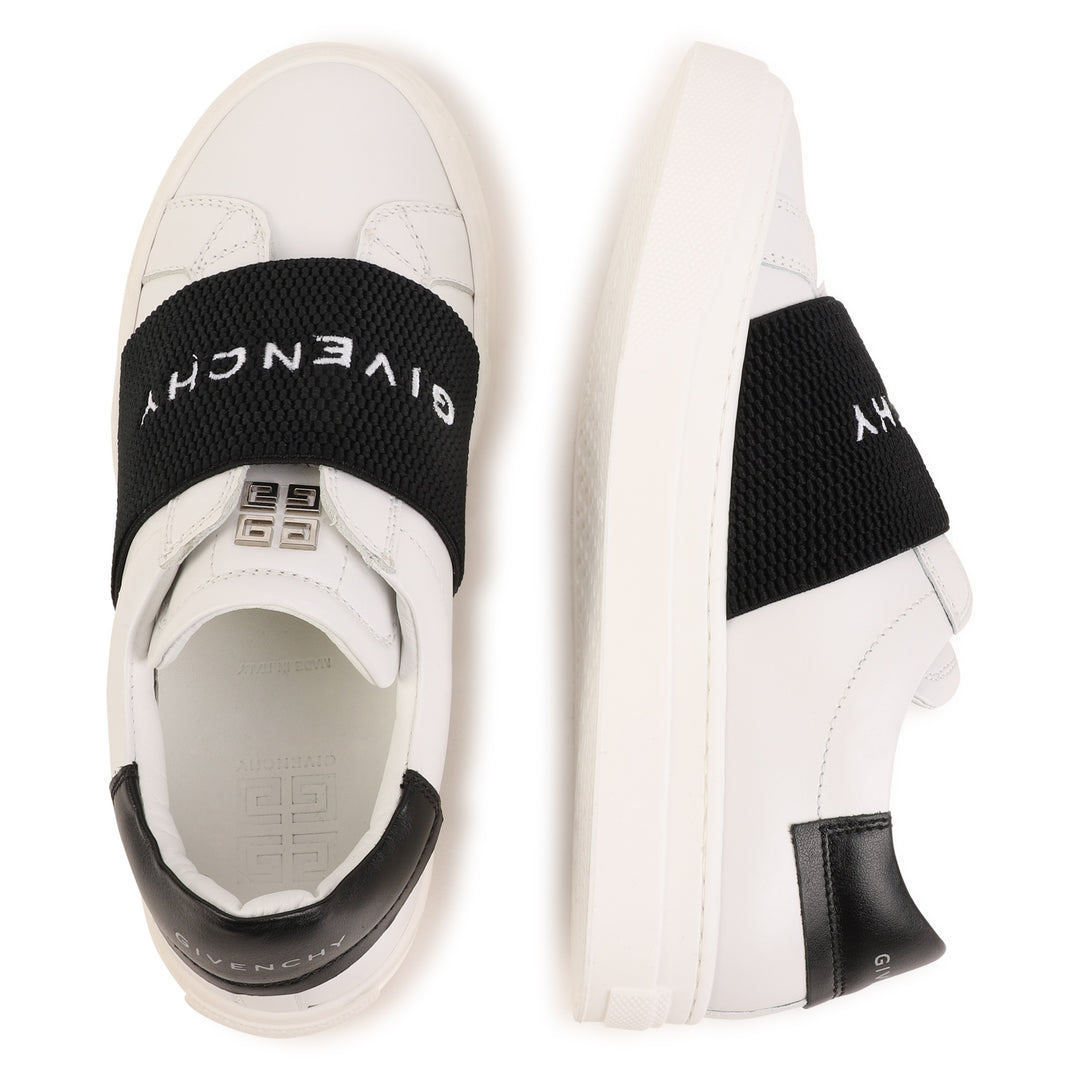 givenchy-h29083-10p-kb-White & Black Logo Trainers