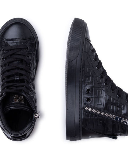 givenchy-h29075-09b-Black Debossed Logo Print