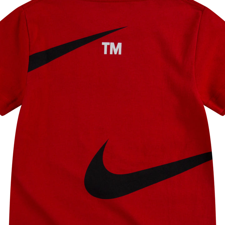 Red Swoosh Print T-Shirt