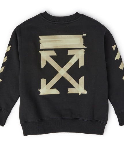 off-white-obba001f23fle0051001-Black Cotton Sweatshirt