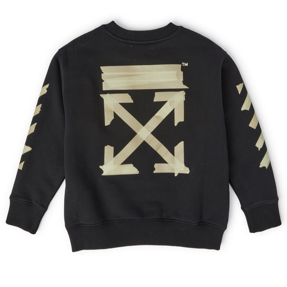 off-white-obba001f23fle0051001-Black Cotton Sweatshirt