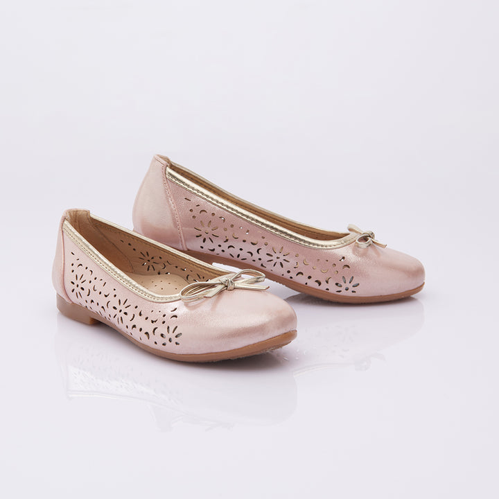 Pink Floral Perforated Flats