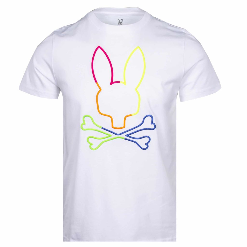 psycho-bunny-White Leo Bunny T-Shirt-b0u245s1pc-100