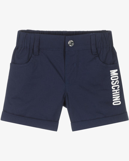 moschino-Navy Blue Moschino Teddy Bear Chino Shorts-muq00r-lma01-40016