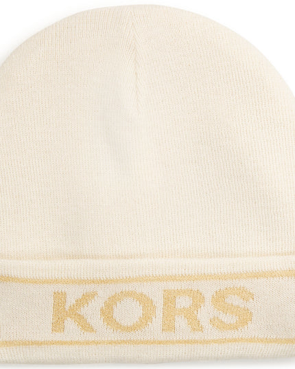mk-r11110-Ivory Logo Beanie