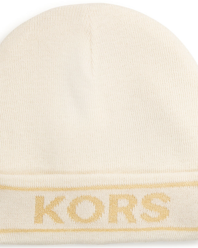 mk-r11110-Ivory Logo Beanie