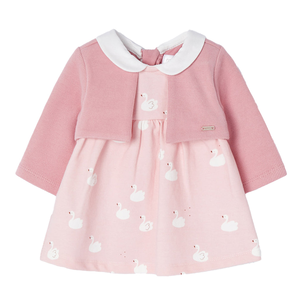 Pink Swan Graphic Dress
