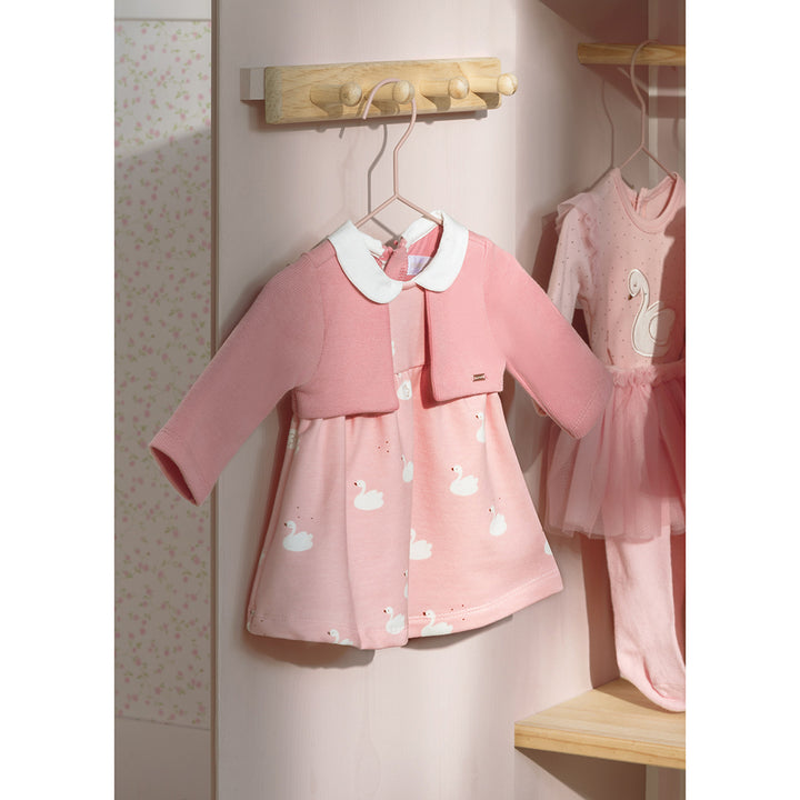 Pink Swan Graphic Dress