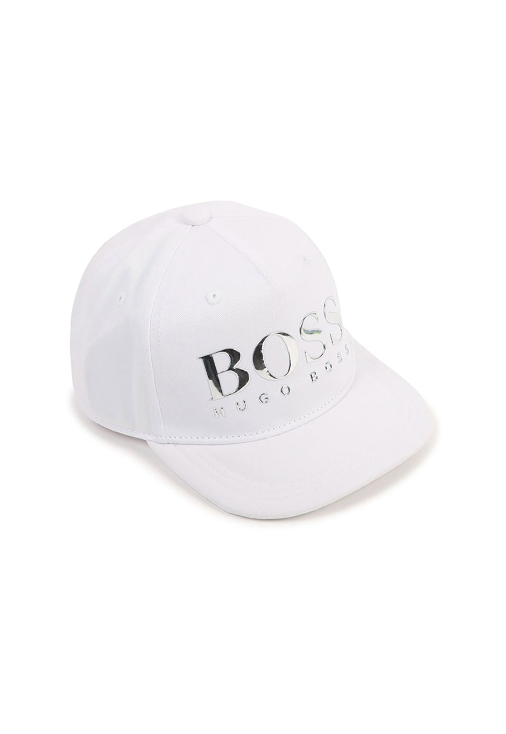 boss-White Silver Logo Cap-j21232-10b