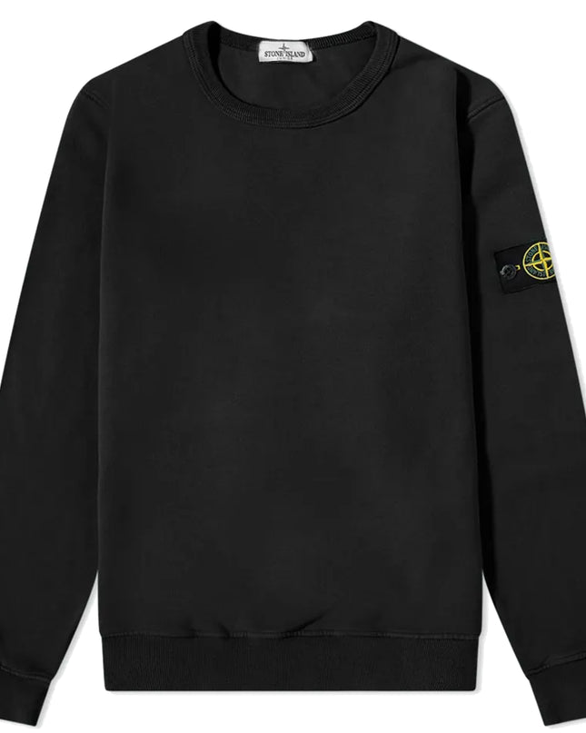 stone-island-Black Crewneck Sweatshirt-771661340-v0029