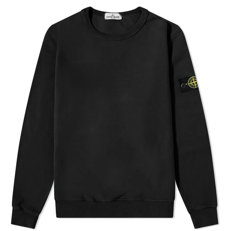stone-island-Black Crewneck Sweatshirt-771661340-v0029