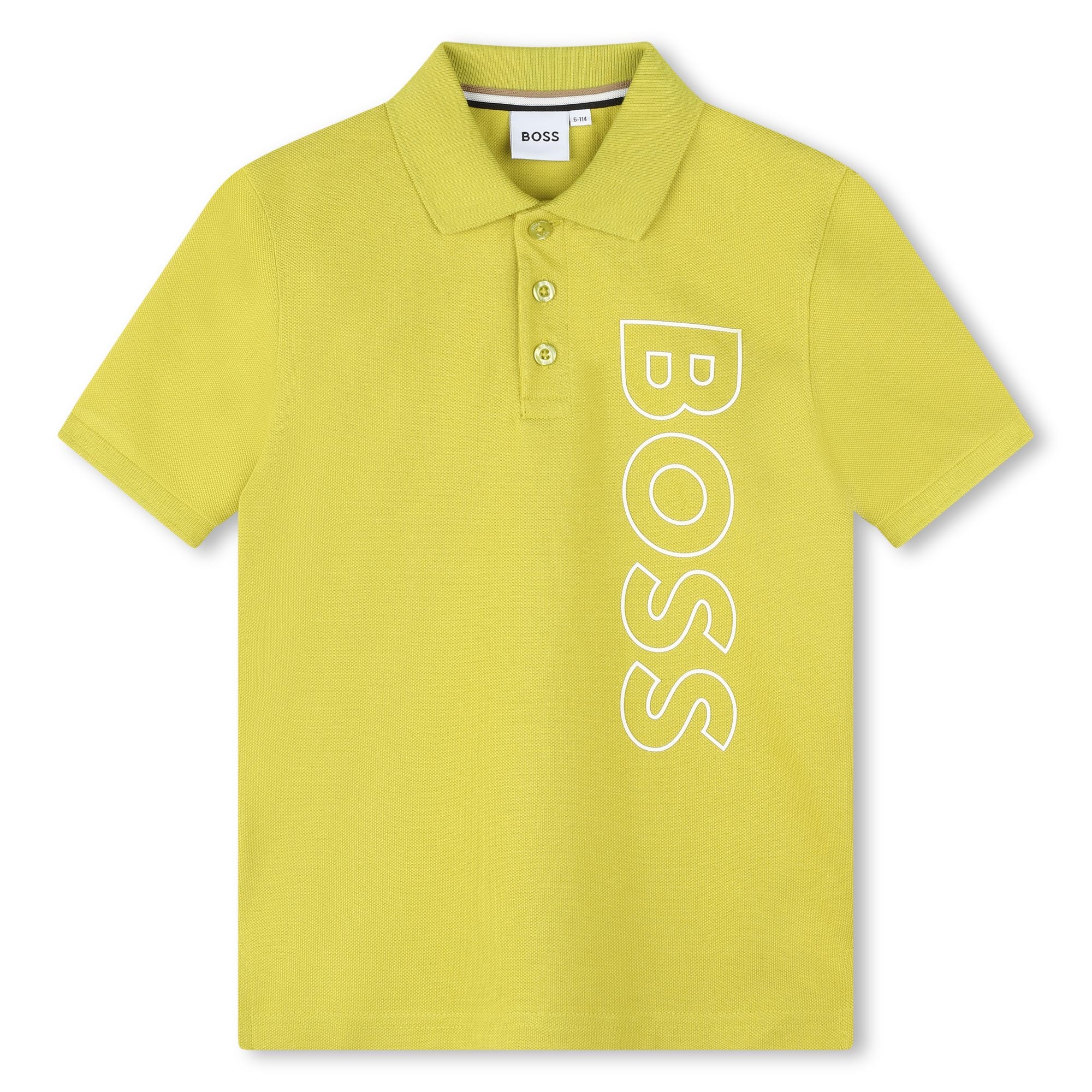 Lime Green Cotton Polo Shirt kids atelier