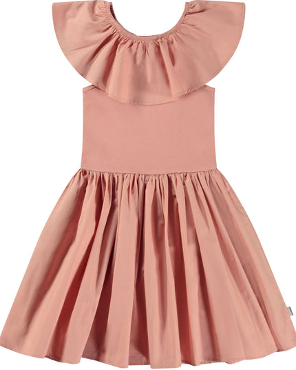 molo-Pink Organic Cotton Ruffle Dress-2w23e105-8710