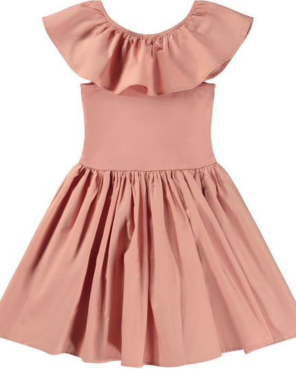 molo-Pink Organic Cotton Ruffle Dress-2w23e105-8710
