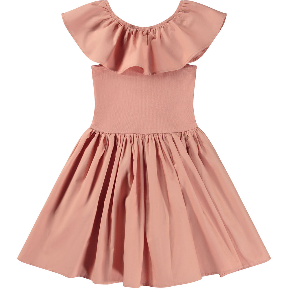 molo-Pink Organic Cotton Ruffle Dress-2w23e105-8710