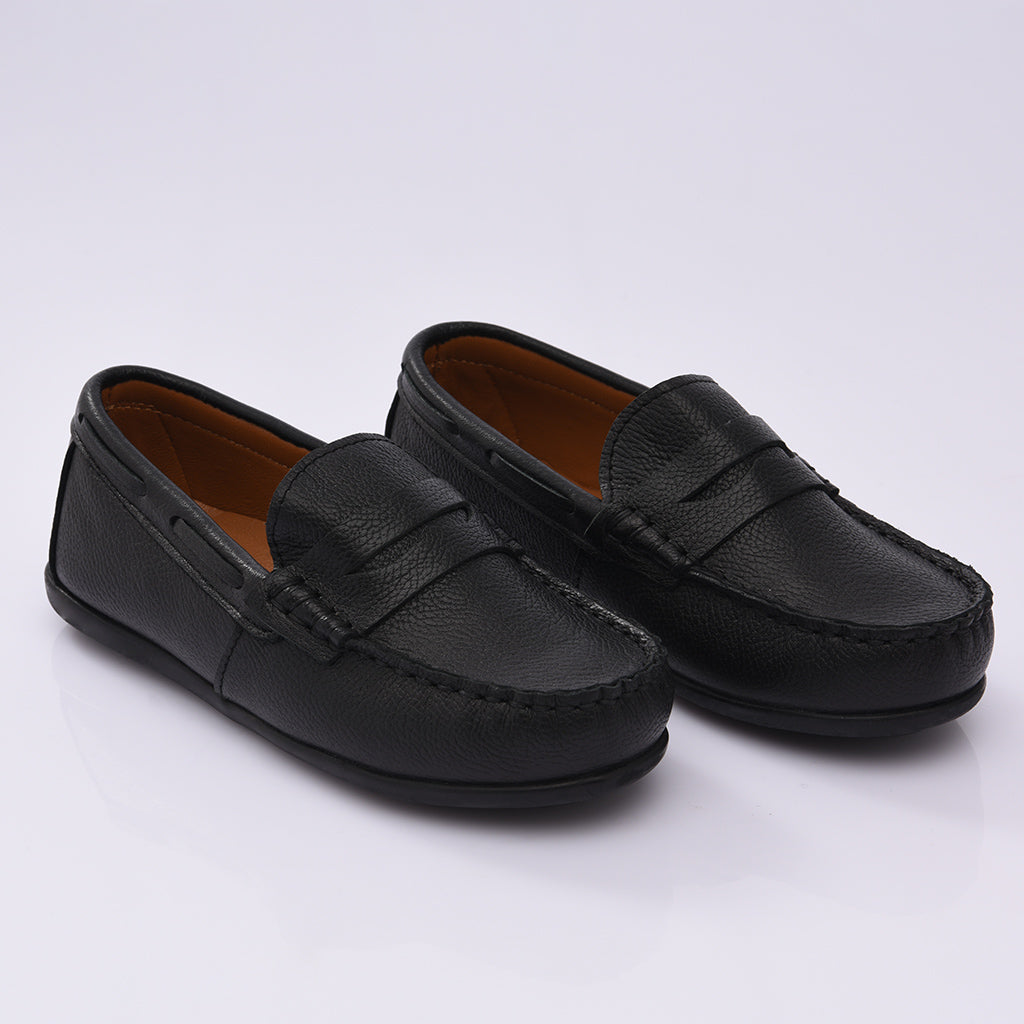 Boys black penny loafers online