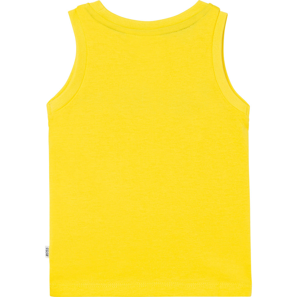 boss-Yellow Logo Tank Top-j05830-553