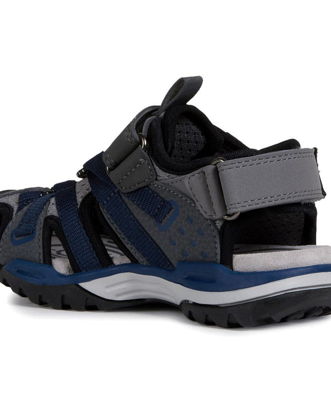 geox-Gray & Navy Sandals-j920rb-0ce14-c0739-dk-Boy