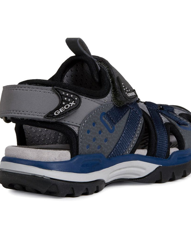 geox-Gray & Navy Sandals-j920rb-0ce14-c0739-dk-Boy