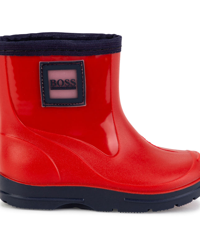 boss-Red Rubber Wellington Boots-j09156-97e