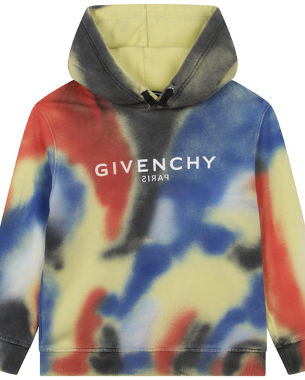 givenchy-h25436-z41-kb-Multicolor Logo Hoodie