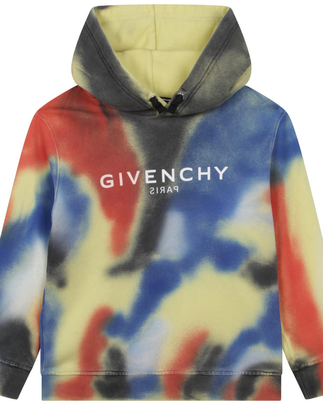 givenchy-h25436-z41-kb-Multicolor Logo Hoodie