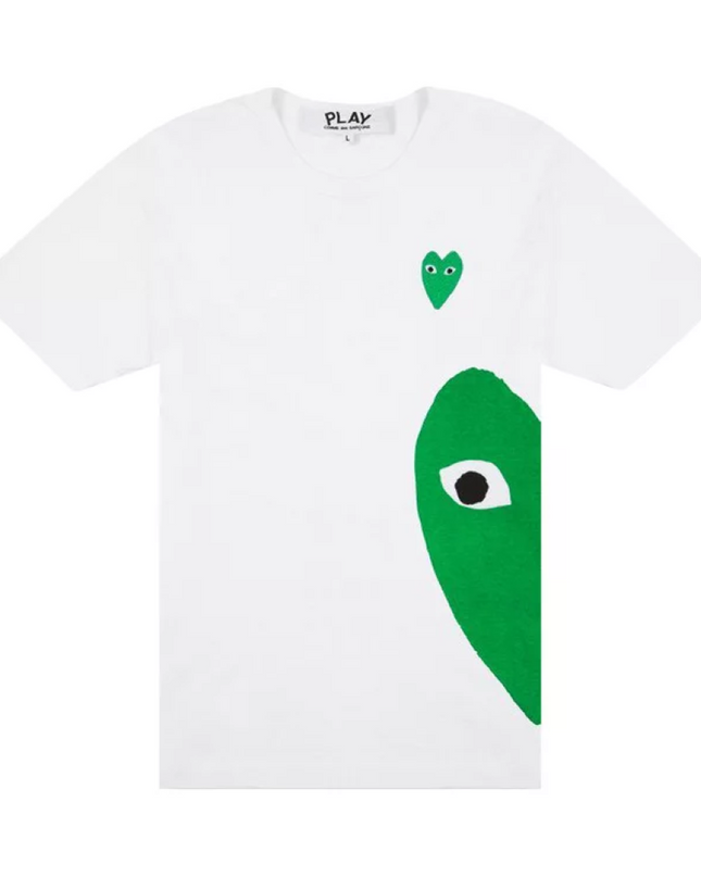 Half Green Vertical Heart T-Shirt