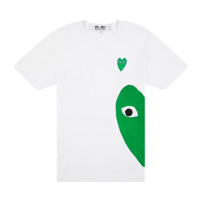 Half Green Vertical Heart T Shirt kids atelier
