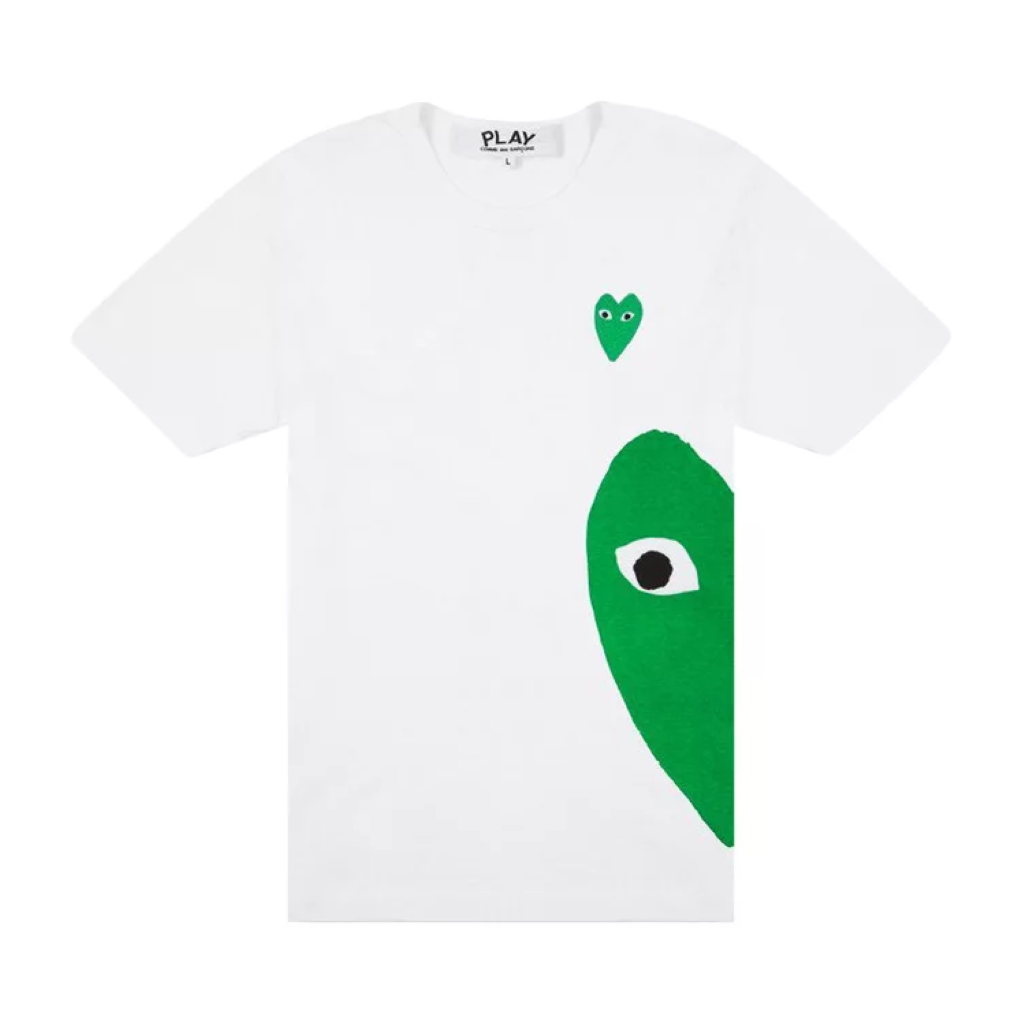 Half Green Vertical Heart T-Shirt