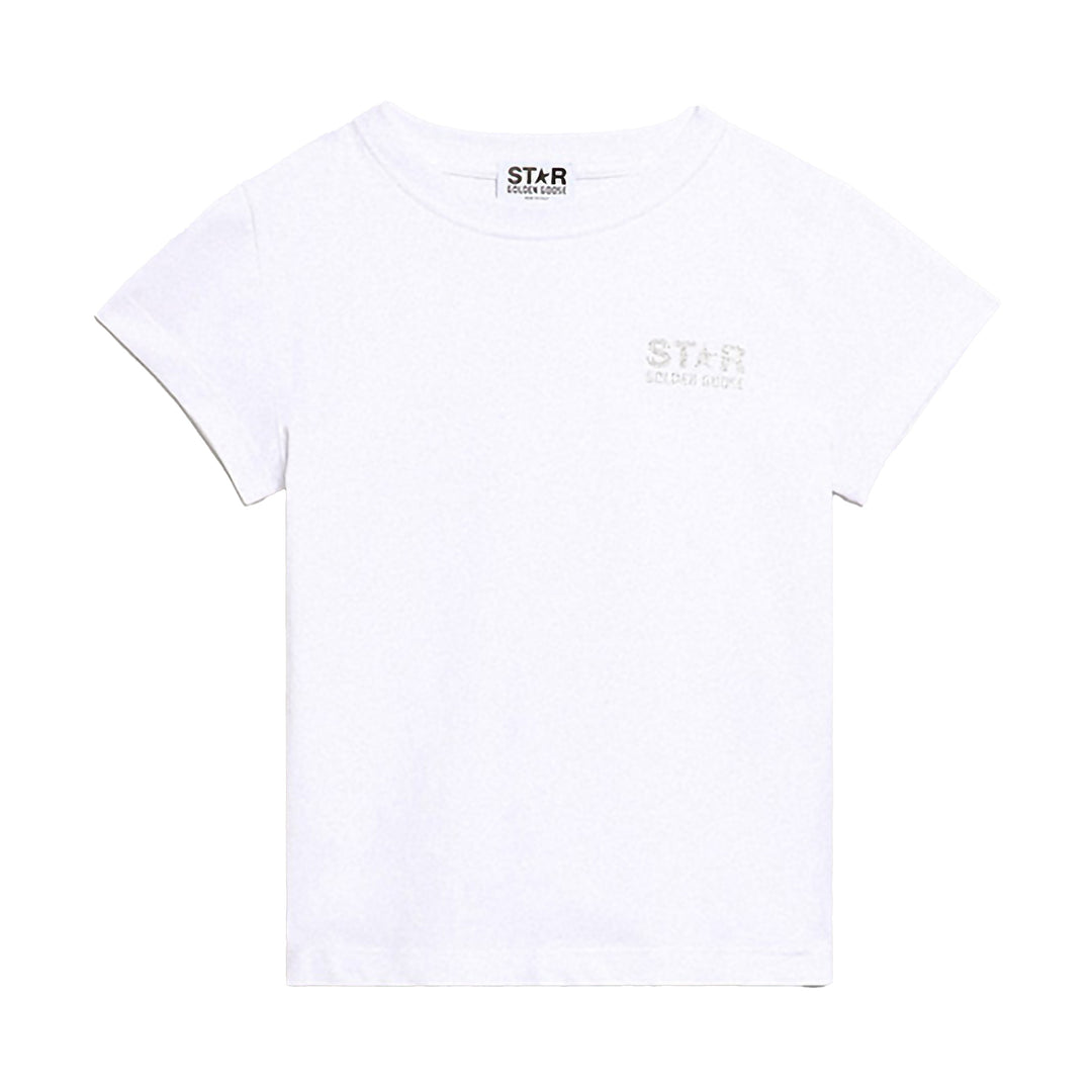 golden-goose-gkp01273-p000898-80185-White & Silver Star T-Shirt