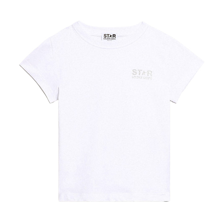 golden-goose-gkp01273-p000898-80185-White & Silver Star T-Shirt