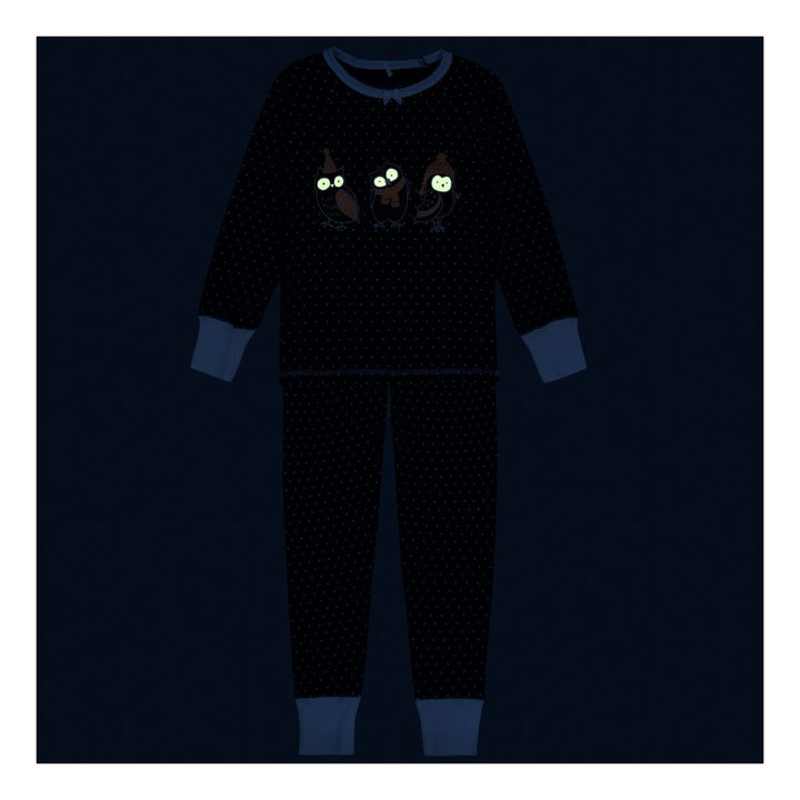 Deux Par Deux Gold Dots Owl Pajamas-Pajamas-Deux Par Deux-kids atelier