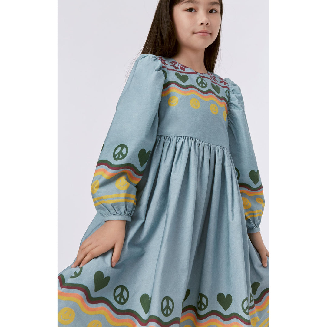 Blue Cilja Dress Kids Atelier