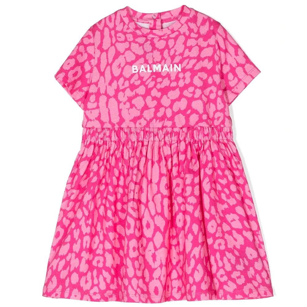 balmain-Pink Leopard Dress-bs1071-z0082-561rs