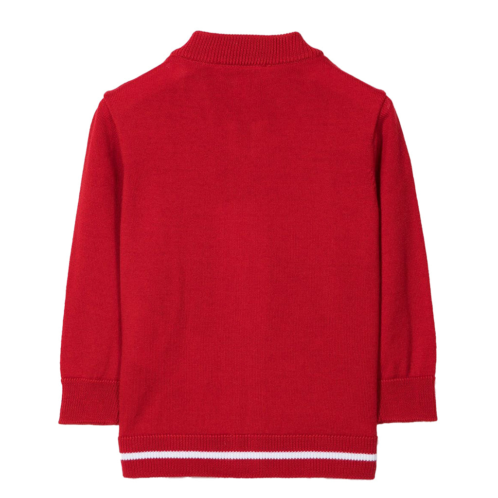 Red Zip Up Cardigan