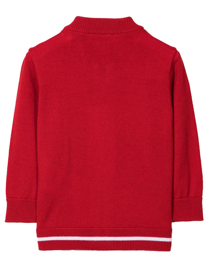armani-Red Zip Up Cardigan-6khm55-4m1dz-0357