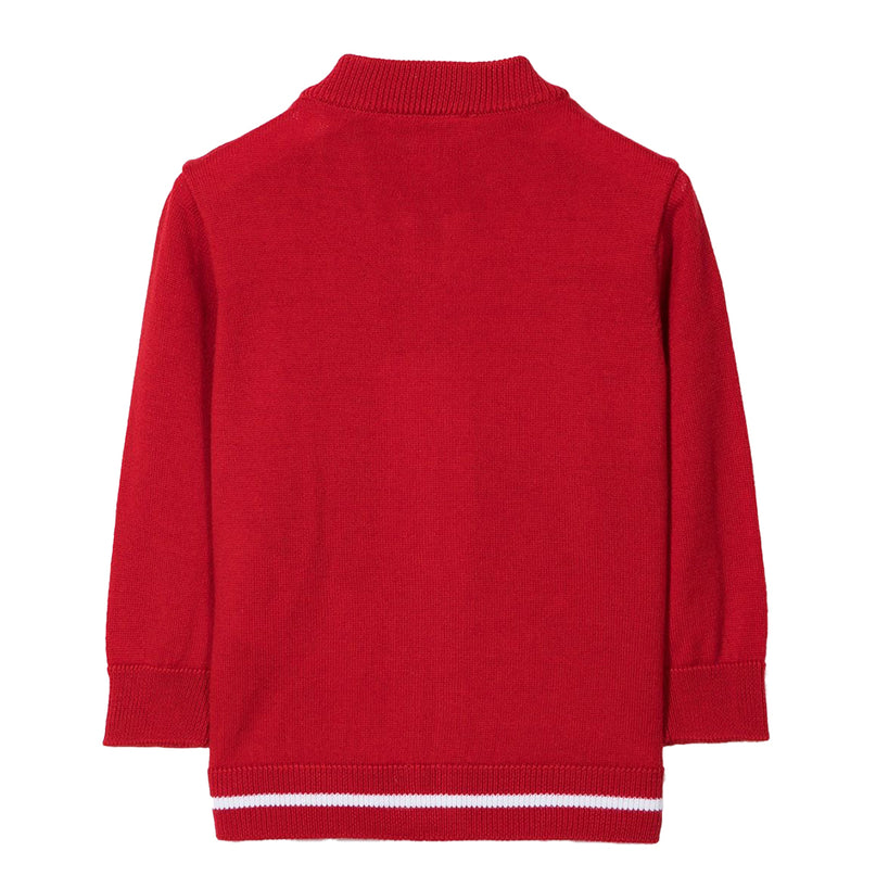 armani-Red Zip Up Cardigan-6khm55-4m1dz-0357