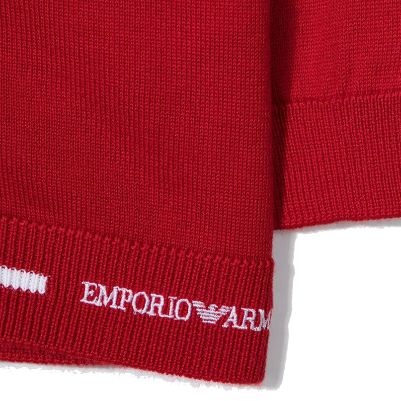 armani-Red Zip Up Cardigan-6khm55-4m1dz-0357