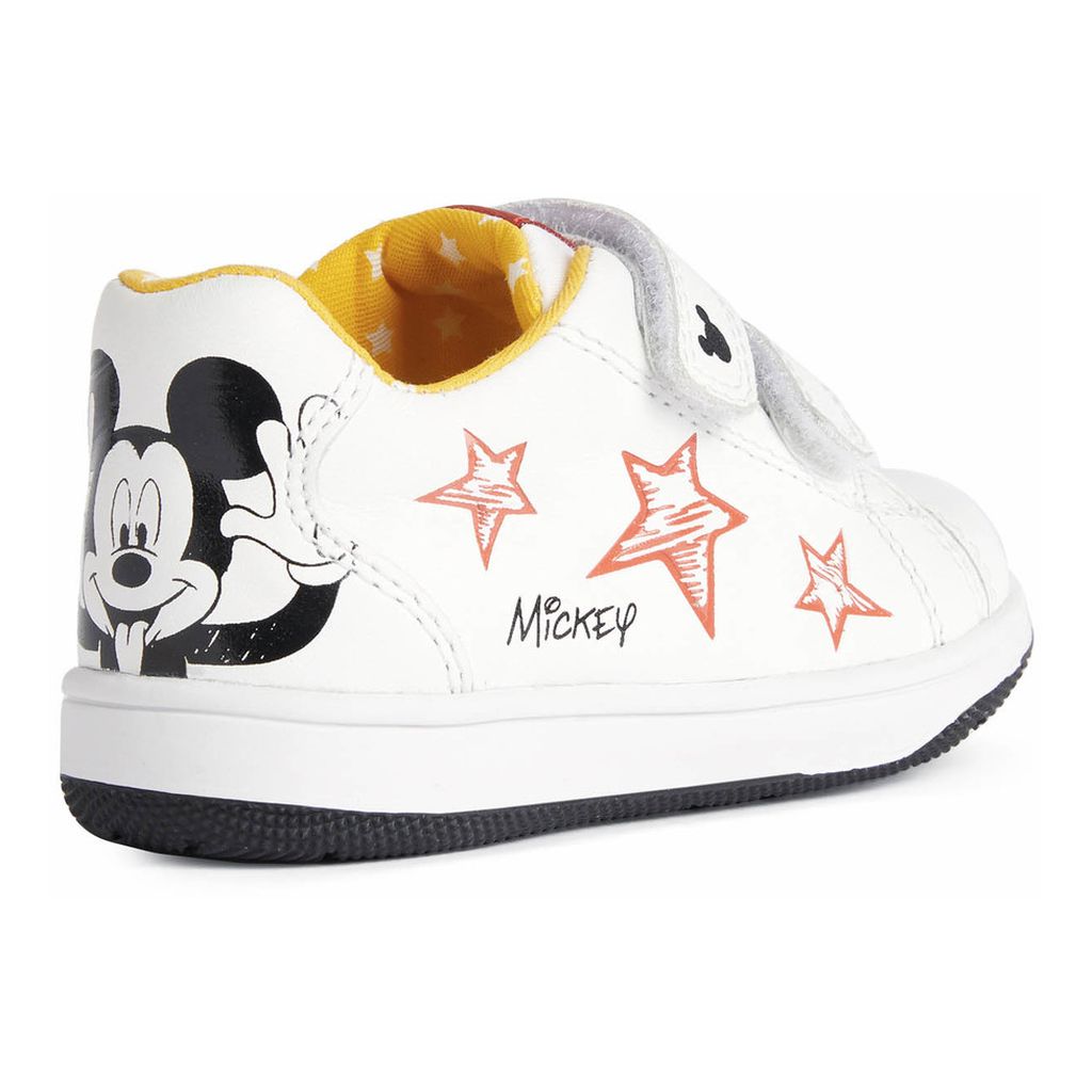 White New Flick Mickey Velcro Sneaker