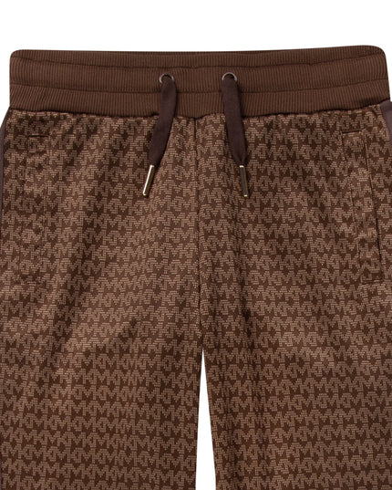 mk-r14126-Chocolate Brown Sports Pants