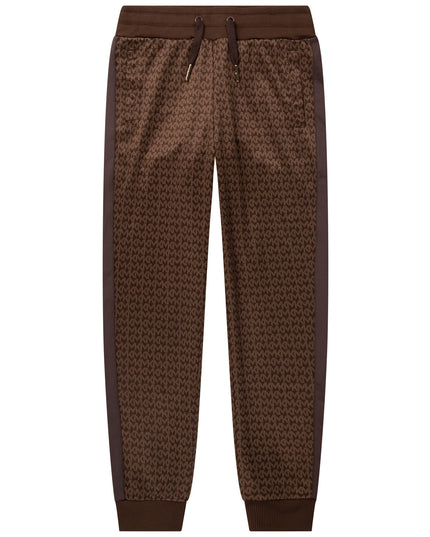 mk-r14126-Chocolate Brown Sports Pants