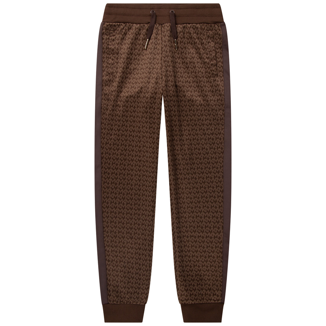 mk-r14126-Chocolate Brown Sports Pants