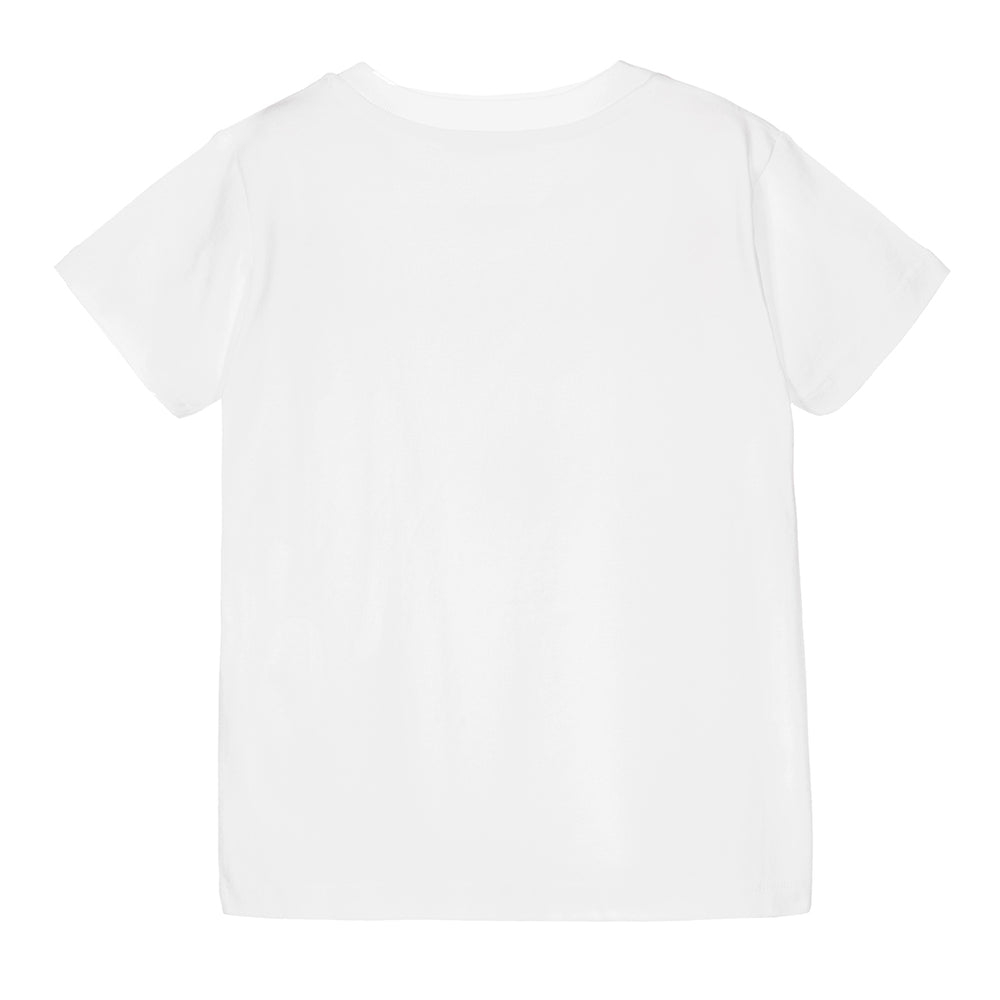 balmain-White & Gold Logo T-Shirt-6r8p21-z0738-100or