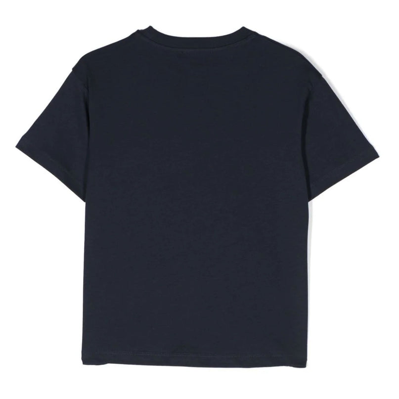 balmain-Navy Logo T-Shirt-bu8p01-z1751-649
