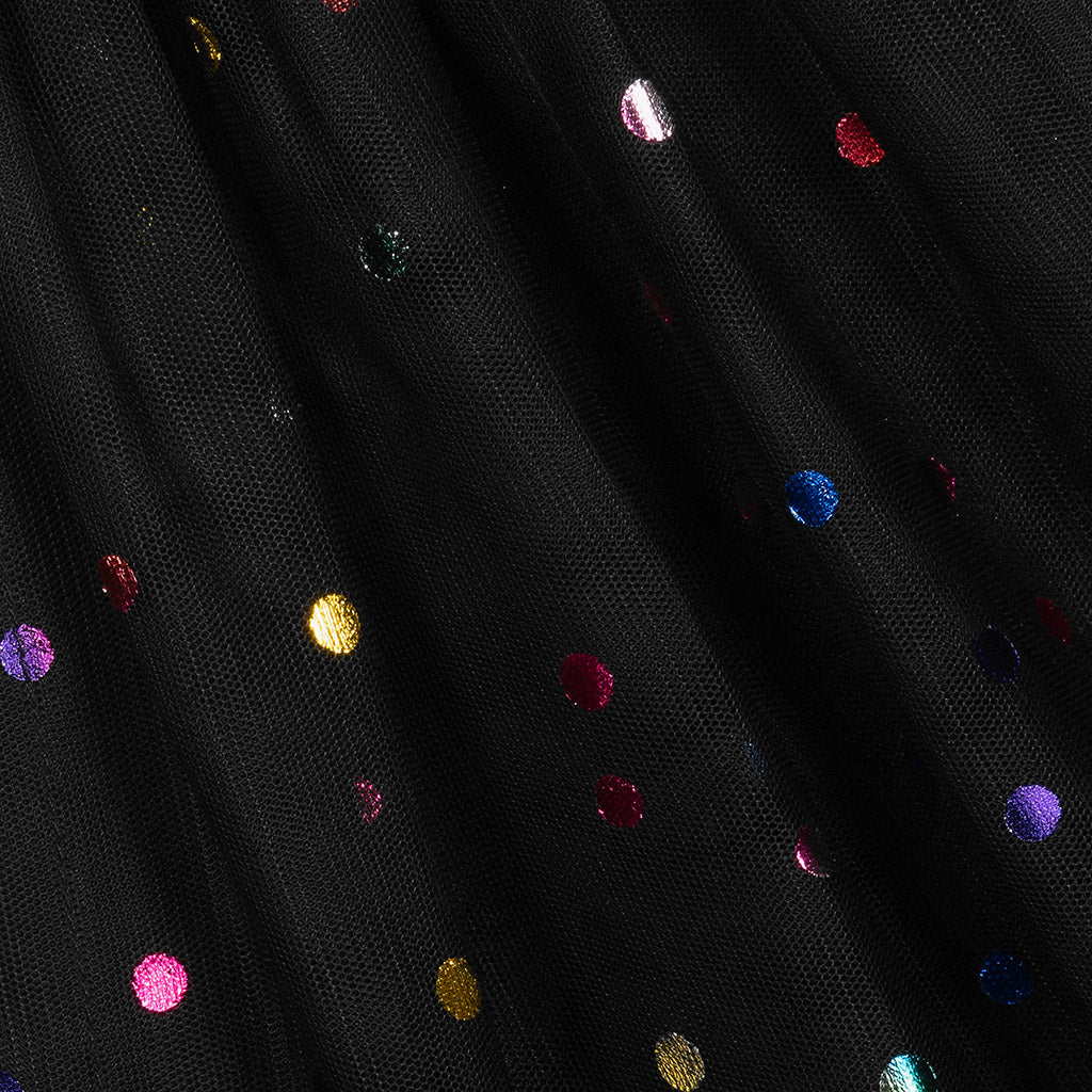 Black Mini Polka Dot Tulle Dress