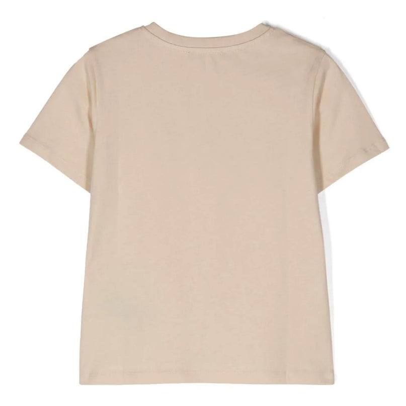 balmain-Beige Logo T-Shirt-bu8p41-z0057-106