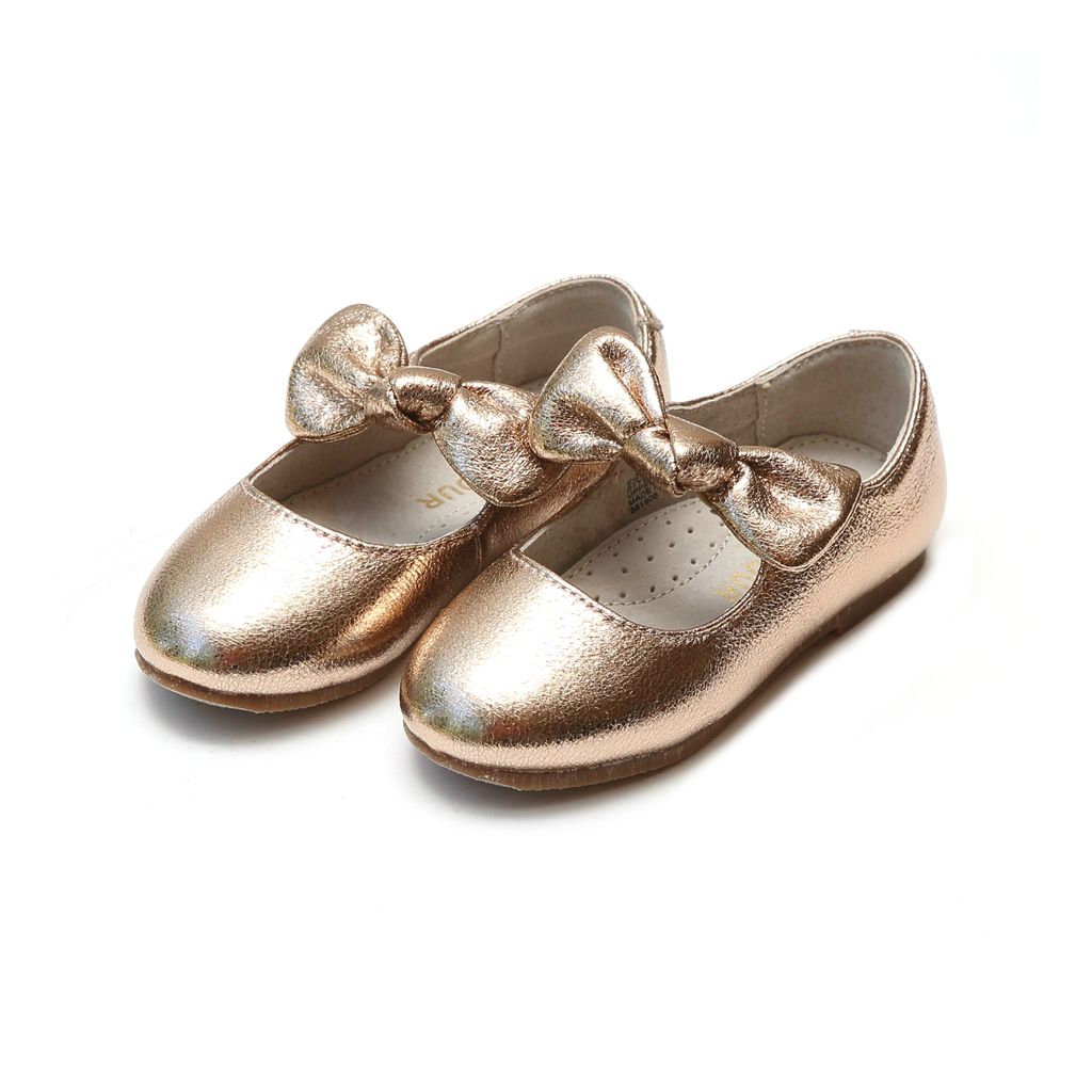 lamour-rose-gold-celia-knotted-bow-flat-436rg