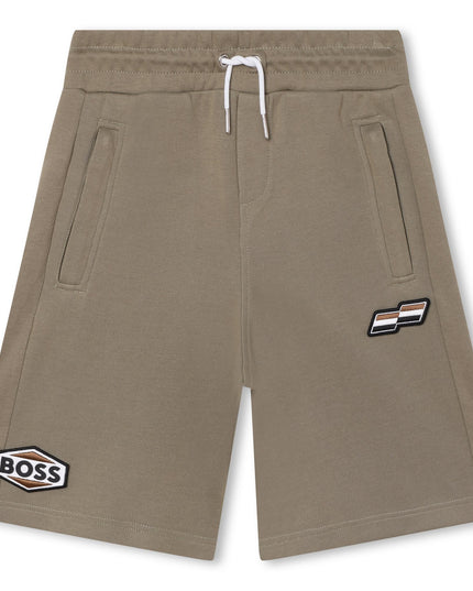 boss-j24857-279-Khaki Green Cotton Shorts