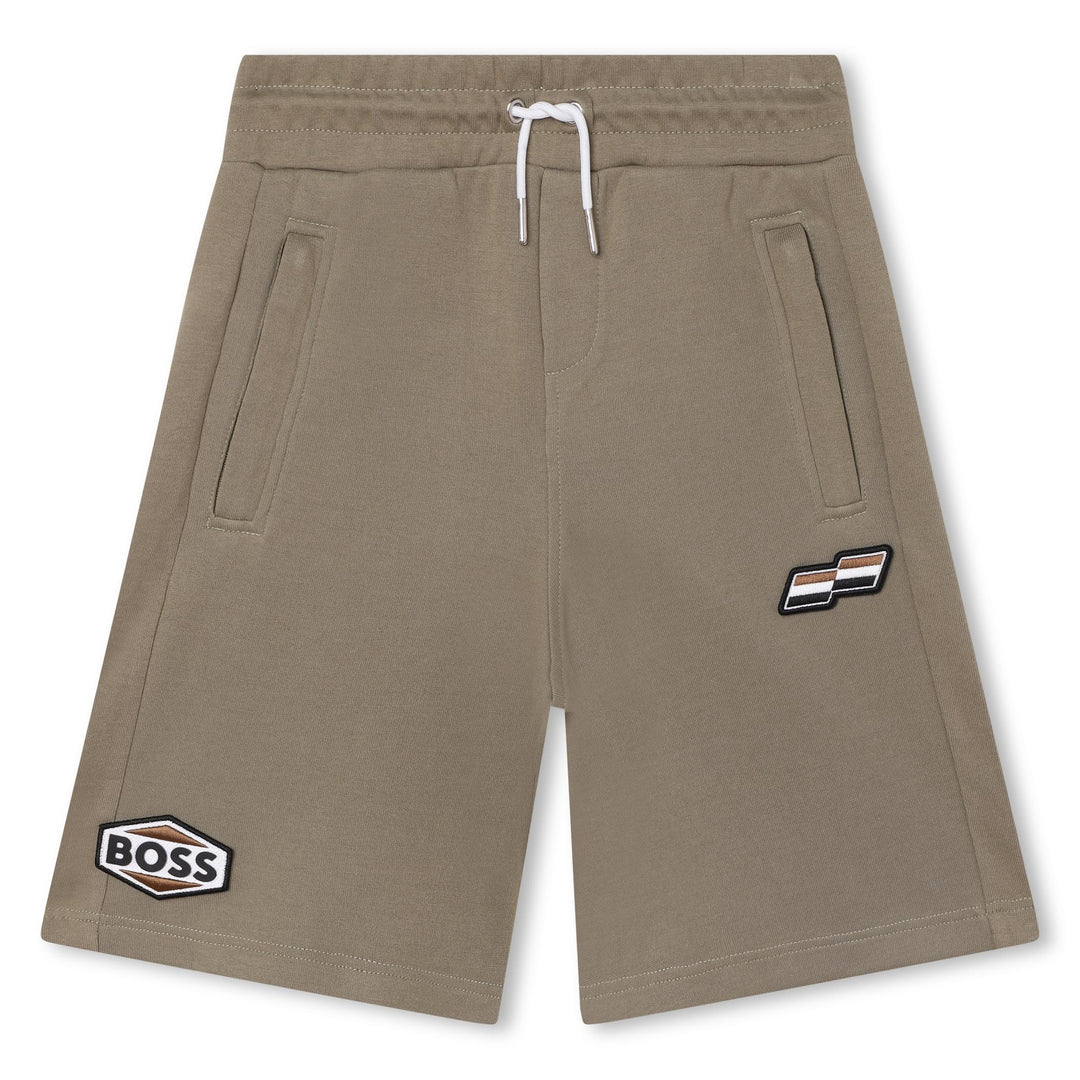 boss-j24857-279-Khaki Green Cotton Shorts